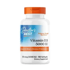 Doctor's Best Vitamin D3 5000IU 180 softgels, Doctor's Best Vitamin D3 5000IU 180 softgels  в интернет магазине Mega Mass