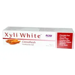 NOW Xyli White Cinnafresh Toothpaste Gel 181 g, Смак: Cinnamon / Кориця, image 