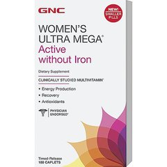 GNC Women's Ultra Mega Without Iron 180 caps, GNC Women's Ultra Mega Without Iron 180 caps  в интернет магазине Mega Mass