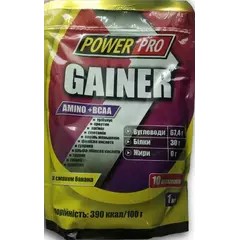 Power Pro Gainer 1000г, Вкусы: Banana / Банан, Power Pro Gainer 1000г, Вкусы: Banana / Банан  в интернет магазине Mega Mass