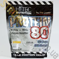 Hi-Tec Protein 80 1000 g, Вкусы: Banana / Банан, Hi-Tec Protein 80 1000 g, Вкусы: Banana / Банан  в интернет магазине Mega Mass
