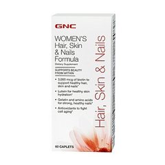 GNC Hair, Skin & Nails Formula 60 caps, GNC Hair, Skin & Nails Formula 60 caps  в интернет магазине Mega Mass
