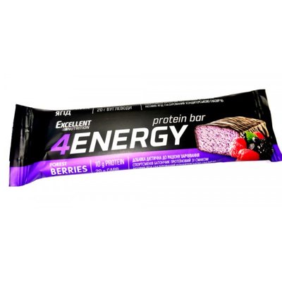 Excellent 4Energy Protein Bar 40 g, Смак: Forest Fruit / Лісові Ягоди, image 