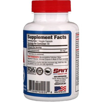 SAN DHEA 50 mg 90 caps, image , зображення 2
