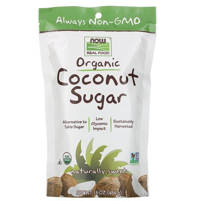 NOW Coconut Sugar 454 g, image 