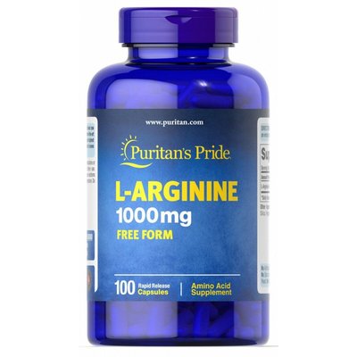 Puritan's Pride L-Arginine 1000 mg 100 caps, image 