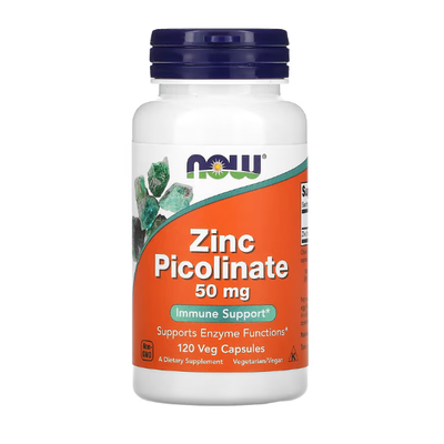 NOW ZINC PICOLINATE 50 mg 120 caps, NOW ZINC PICOLINATE 50 mg 120 caps  в интернет магазине Mega Mass
