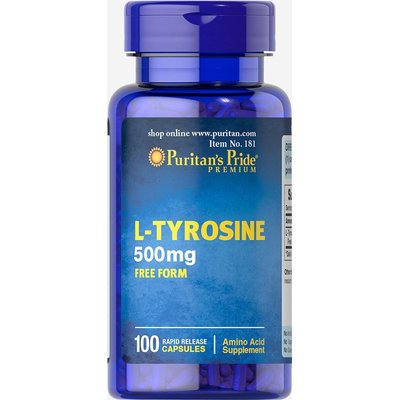 Puritan's Pride L-Tyrosine 500 mg 100 caps, image 