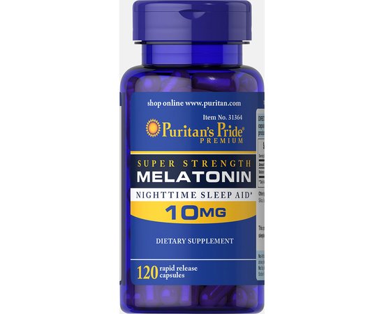 Puritan`s Pride Melatonin 10 mg 120 caps, image 