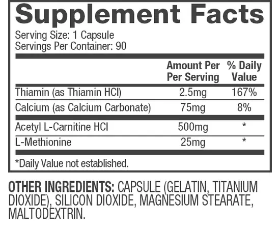 Dymatize Acetyl L-Carnitine 90 caps, Dymatize Acetyl L-Carnitine 90 caps , изображение 2 в интернет магазине Mega Mass