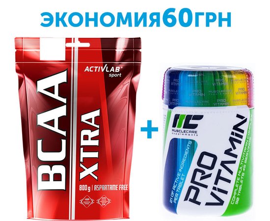 BCAA XTRA 800g + Pro Vitamin 90tab, BCAA XTRA 800g + Pro Vitamin 90tab  в интернет магазине Mega Mass