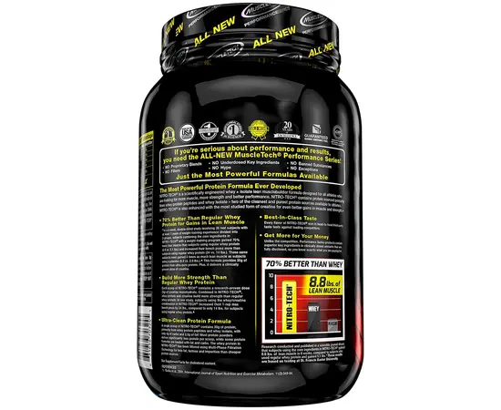 Muscletech Nitro Tech Performance 907 g, Вкусы: Cookies & Cream / Печенье с Кремом, Muscletech Nitro Tech Performance 907 g, Вкусы: Cookies & Cream / Печенье с Кремом , изображение 3 в интернет магазине Mega Mass