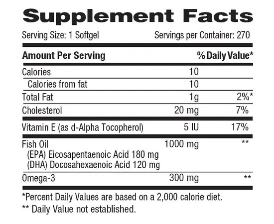 Betancourt Nutrition Omega-3 270 Softgels, Betancourt Nutrition Omega-3 270 Softgels , изображение 2 в интернет магазине Mega Mass