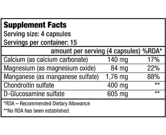Biotech Chondroitin & Glucosamine 60 caps, image , зображення 2