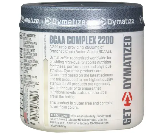 Dymatize BCAA Complex 2200 200 tabs, Dymatize BCAA Complex 2200 200 tabs , изображение 2 в интернет магазине Mega Mass