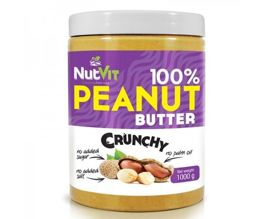 NutVit Peanut Butter 1000 g Crunchy, image 