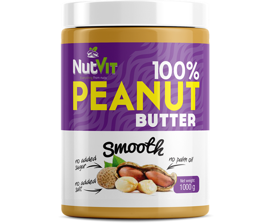 NutVit Peanut Butter 1000 g Smooth, NutVit Peanut Butter 1000 g Smooth  в интернет магазине Mega Mass