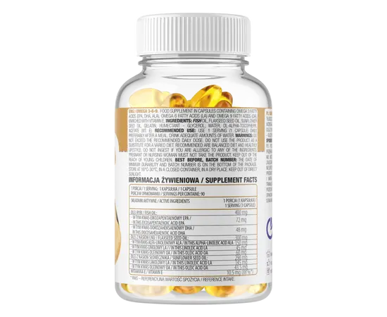 OstroVit Omega 3-6-9 90 caps, OstroVit Omega 3-6-9 90 caps , изображение 3 в интернет магазине Mega Mass