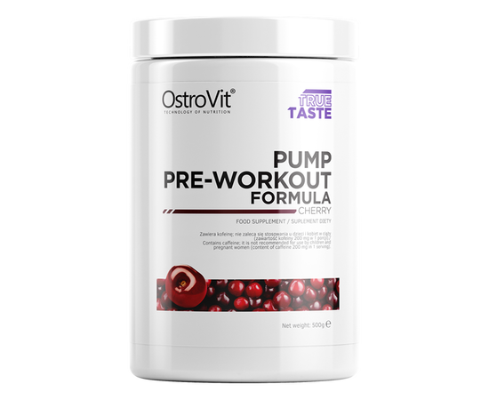 OstroVit Pump Pre-workout formula 500 g, Смак: Lemon / Лимон, image 