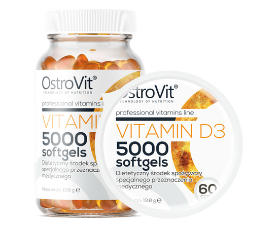 OstroVit Vitamin D3 5000 60 softgels, image , зображення 2