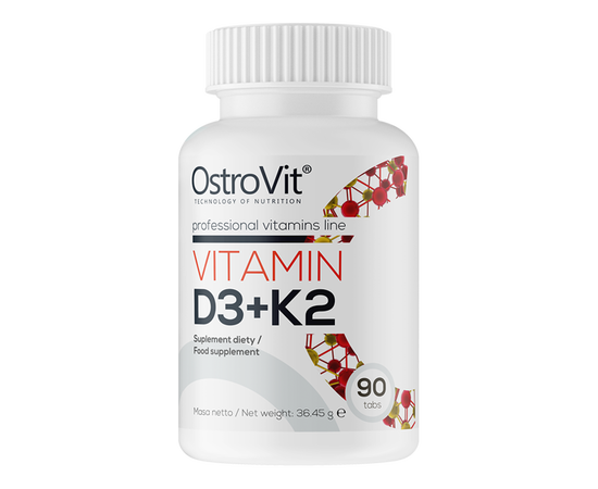 OstroVit Vitamin D3+K2 90 tabs, image 