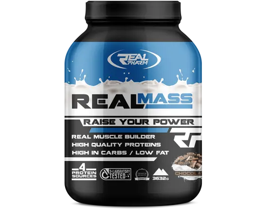 Real Pharm Real Mass 3,6kg, Смак: Vanilla Berry / Ваніль з Ягодами, image 