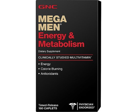 GNC Mega Men Energy & Metabolism 180 caps, image 