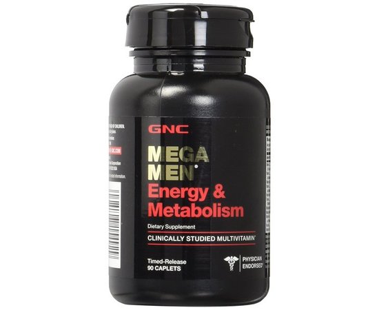 GNC Mega Men Energy & Metabolism 180 caps, image , зображення 2