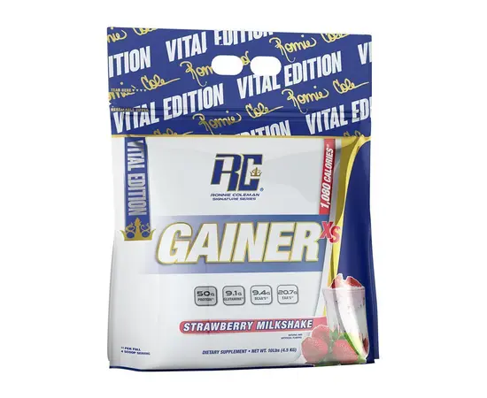 Ronnie Coleman Gainer XS 4500 g, Вкусы: Strawberry Milkshake / Клубничный Милкшейк, Ronnie Coleman Gainer XS 4500 g, Вкусы: Strawberry Milkshake / Клубничный Милкшейк , изображение 3 в интернет магазине Mega Mass