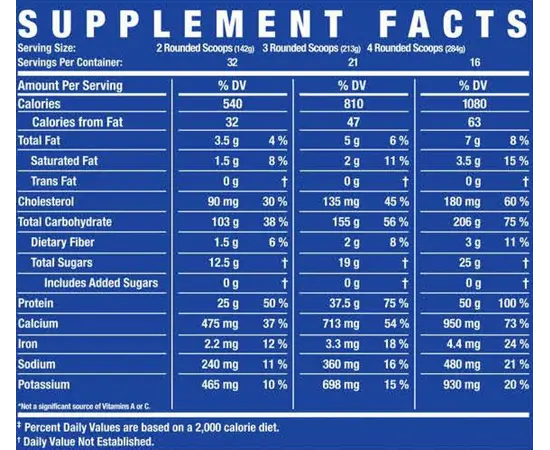 Ronnie Coleman Gainer XS 4500 g, Вкусы: Strawberry Milkshake / Клубничный Милкшейк, Ronnie Coleman Gainer XS 4500 g, Вкусы: Strawberry Milkshake / Клубничный Милкшейк , изображение 4 в интернет магазине Mega Mass