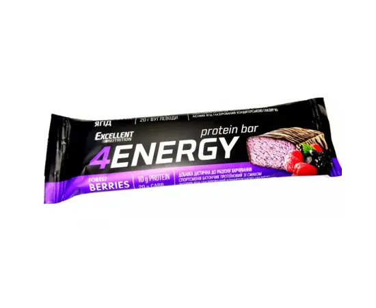 Excellent 4Energy Protein Bar 40 g, Вкусы: Forest Fruit / Лесные Ягоды, Excellent 4Energy Protein Bar 40 g, Вкусы: Forest Fruit / Лесные Ягоды  в интернет магазине Mega Mass