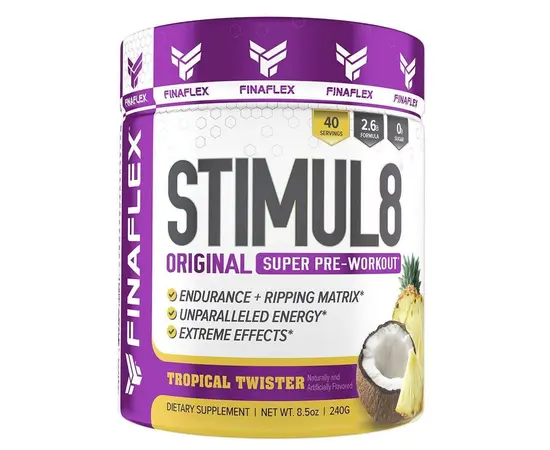 Finaflex Stimul 8 240 g 40 serv, Вкусы: Tropical Storm / Тропический Шторм, Finaflex Stimul 8 240 g 40 serv, Вкусы: Tropical Storm / Тропический Шторм , изображение 2 в интернет магазине Mega Mass
