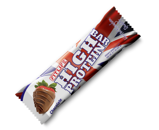 Fit Life High Protein Bar 60 g, Смак: Chocolate Strawberry / Шоколад Полуниця, image 