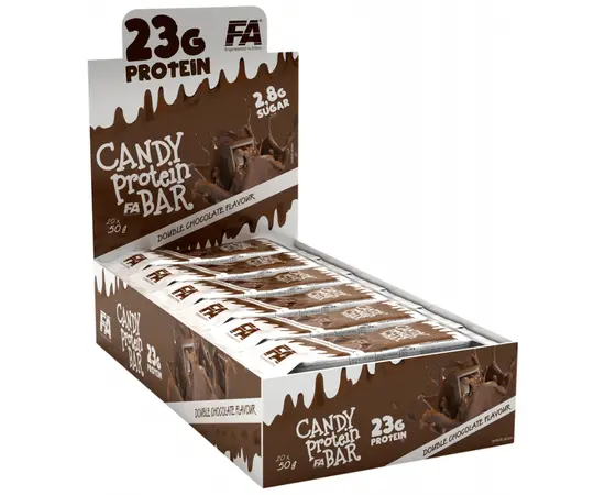 Fitness Authority Candy Protein Bar 50 g, Вкусы: Double Chocolate / Двойной Шоколад, Fitness Authority Candy Protein Bar 50 g, Вкусы: Double Chocolate / Двойной Шоколад , изображение 2 в интернет магазине Mega Mass