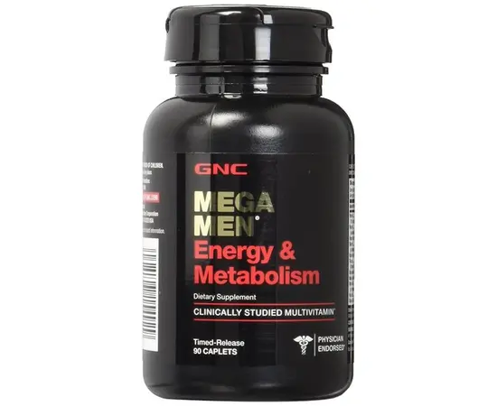 GNC Mega Men Energy & Metabolism 90 caps, GNC Mega Men Energy & Metabolism 90 caps , изображение 2 в интернет магазине Mega Mass