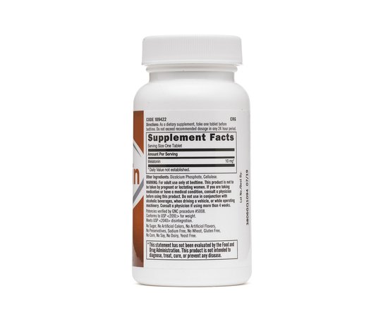 GNC Melatonin 10 mg 60 caps, image , зображення 2