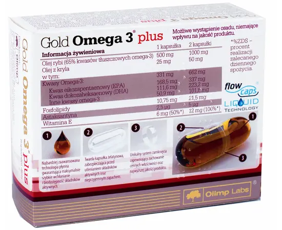 Olimp Gold Omega 3 Plus 60 caps, Olimp Gold Omega 3 Plus 60 caps , изображение 2 в интернет магазине Mega Mass