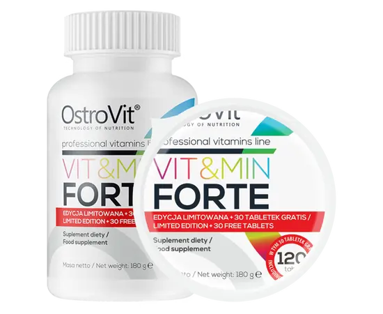 OstroVit Vit&Min Forte 120 tabs, OstroVit Vit&Min Forte 120 tabs , изображение 3 в интернет магазине Mega Mass