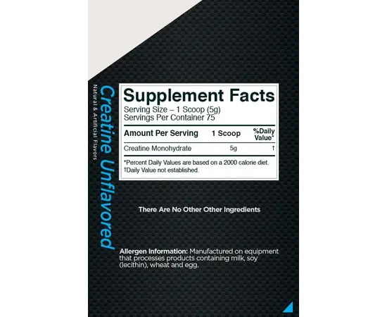 Rule One Creatine Monohydrate 375 g, Фасування: 375 g, Смак: Unflavored  / Без смаку, image , зображення 2