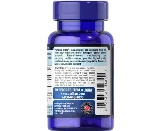 Puritan`s Pride L-Carnitine 500 mg 60 caps, image , зображення 3
