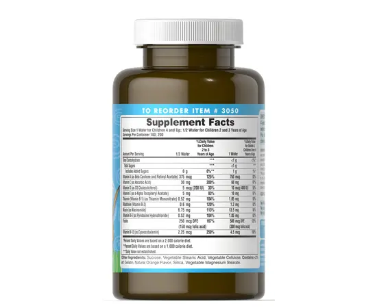 Puritan's Pride Pre-Vites Children's Multivitamin 100 chewables, image , зображення 3