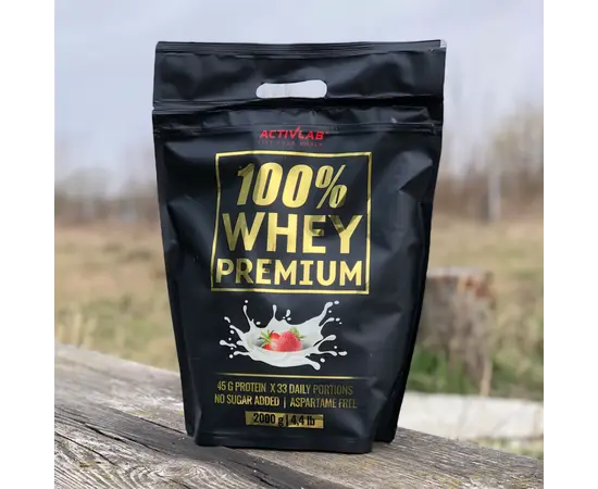 Activlab 100% Whey Premium 2000 g, Фасування: 2000 g, Смак:  Strawberry / Полуниця, image , зображення 2