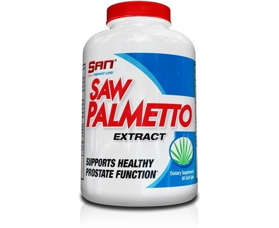 SAN Saw Palmetto 60 softgels, image , зображення 2