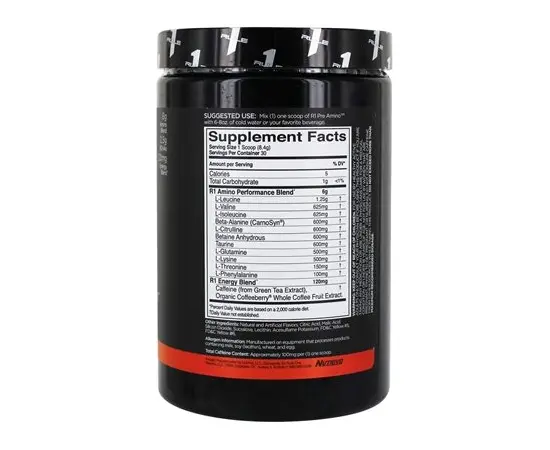 Rule One Pre Amino 252g, Вкусы: Blue Razz / Голубая Малина, Rule One Pre Amino 252g, Вкусы: Blue Razz / Голубая Малина , изображение 2 в интернет магазине Mega Mass