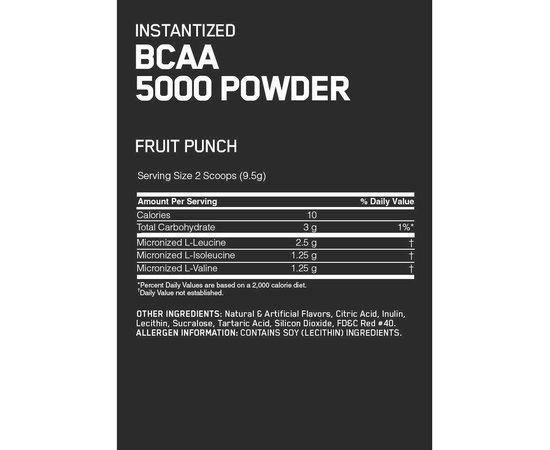 Optimum Nutrition BCAA 5000 Powder 380 g, Смак: Orange / Апельсин, image , зображення 3