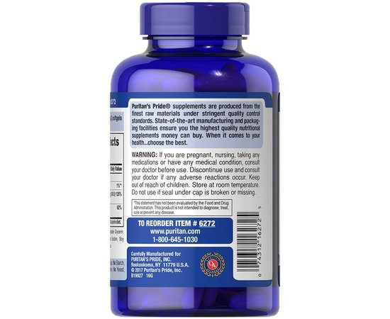 Puritan's Pride Absorbable Calcium 1200 mg plus Vitamin D3 25 mcg 100 softgels, image , зображення 3