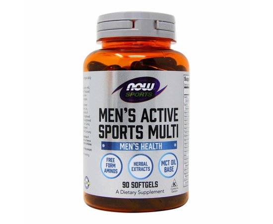 NOW Men's Active Sports Multi 90 softgels, NOW Men's Active Sports Multi 90 softgels  в интернет магазине Mega Mass
