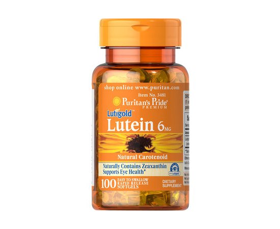 Puritan's Pride Lutein 6 mg 100 softgels, image 