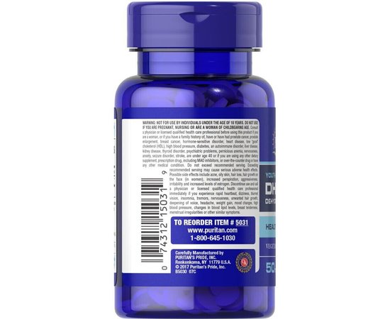 Puritan's Pride DHEA 25 mg 100 tabs, image , зображення 3