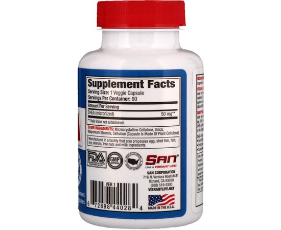 SAN DHEA 50 mg 90 caps, image , зображення 2